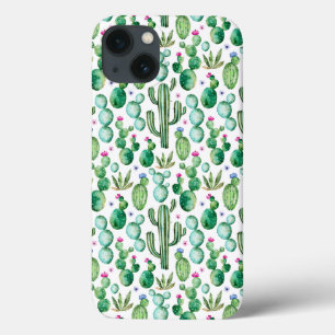 Watercolor Cactus Plants Pattern