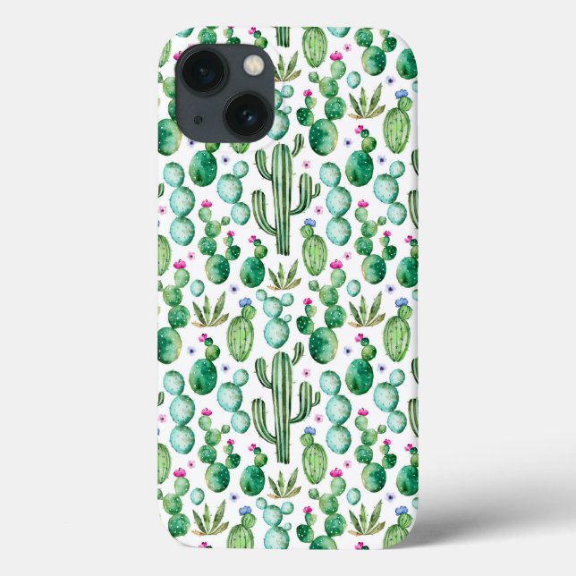 Watercolor Cactus Plants Pattern (Verso)