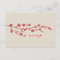 Watercolor Cherry Blossom Weding RSVP