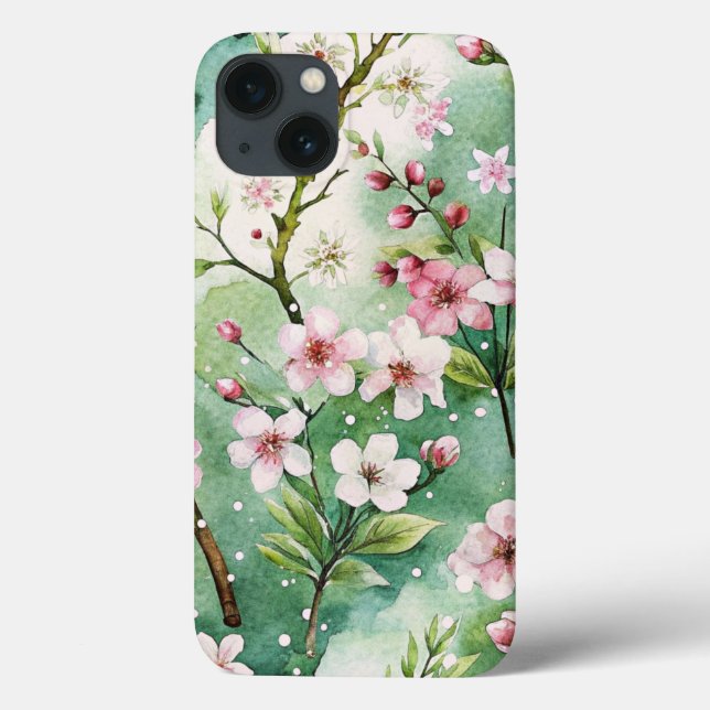 Watercolor Cherry Blossoms (Verso)