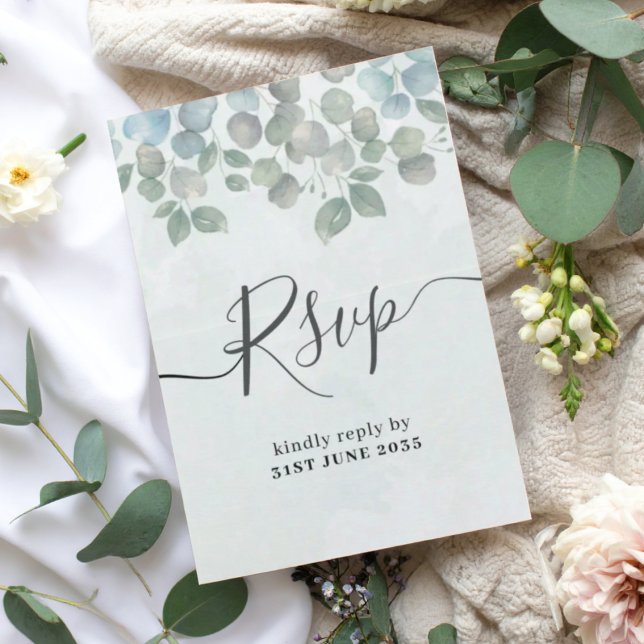 Watercolor Colorful Wildflower Wedding RSVP (Criador carregado)