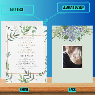 Watercolor Deixa Convite Para Casamento 04a