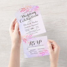 Watercolor Deixa Flores Fuscas Casamento Botânico 