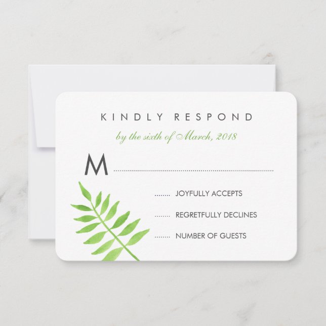 Watercolor deixa RSVP (Frente)