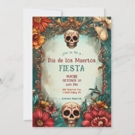 💀 🎉 Watercolor Día de Muertos Convite de festas