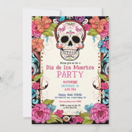 💀 🎉 Watercolor Día de Muertos Convite de festas