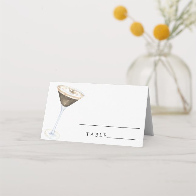 Watercolor espresso martini - cartões de casamento (Frente)