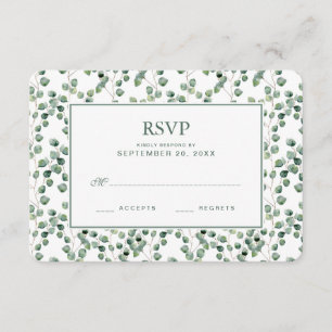 Watercolor Eucalyptus Leaf Pattern - RSVP de Casam