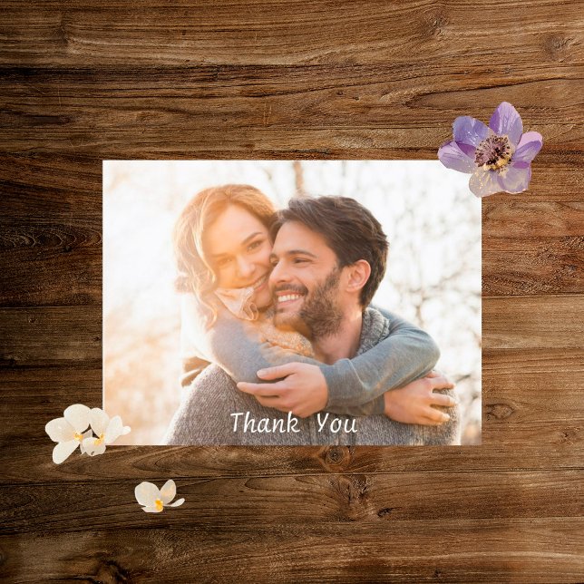 Watercolor Faye Floral Obrigado Cartão Postal (Criador carregado)