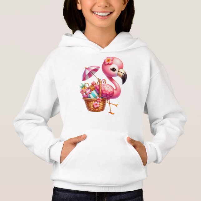 Watercolor Flamingo Cartoon Clipart (Frente)