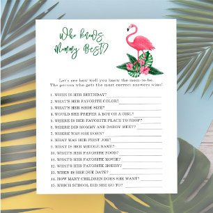 Watercolor Flamingo - Quem conhece melhor a mamãe