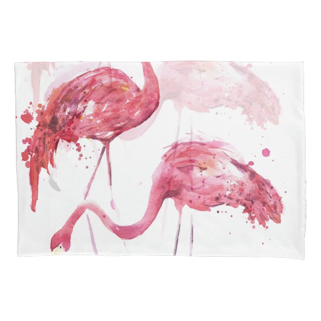 Watercolor Flamingos, Elegante Design. (Frente)