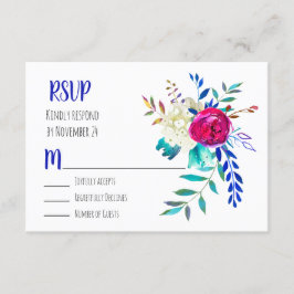 Watercolor Floral Boho Chic RSVP