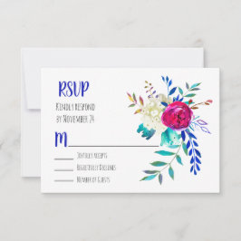 Watercolor Floral Boho Chic RSVP