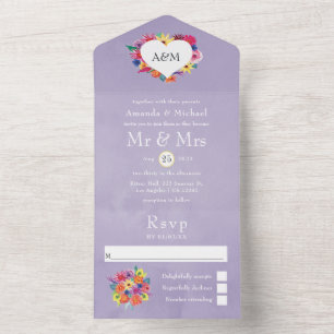 Watercolor Floral Mexicano Fiesta Wedding
