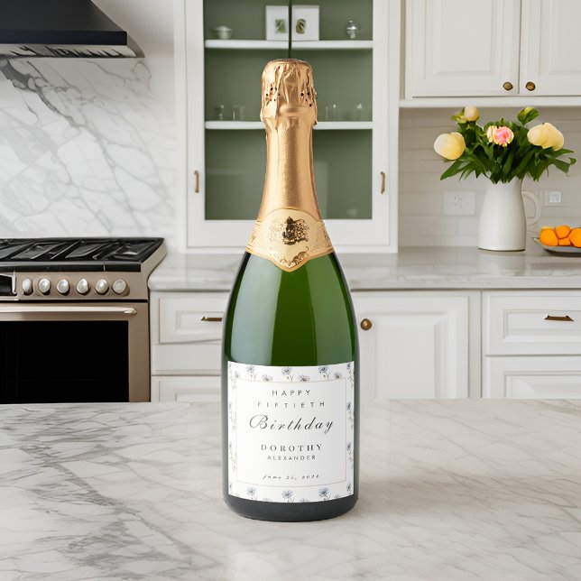 Watercolor Floral Modern Elegant Aniversário (Criador carregado)