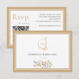 Watercolor Floral RSVP Wedding Enclosure Cards