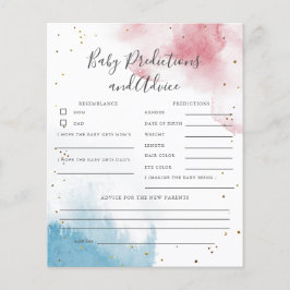 Watercolor Gender Reveal Baby Predictions Game