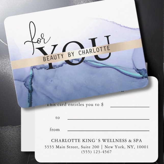 WATERCOLOR|GESCHÄFTSEINHEITSBESCHEINIGUNG| für Sie (Elegant Watercolor Business Gift Certificate)