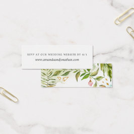 Watercolor Greenery Crystal Reply no site RSVP