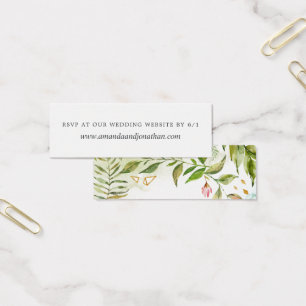 Watercolor Greenery Crystal Reply no site RSVP