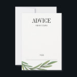 Watercolor Greenery deixa Cartão de Aviso de Casam<br><div class="desc">Personalize o texto personalizado acima. Você pode encontrar itens de coordenação adicionais na nossa coleção "Watercolor Greenery Leaves Wedding".</div>