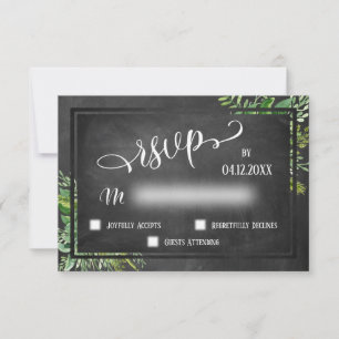 Watercolor Greenery e Chalkboard RSVP
