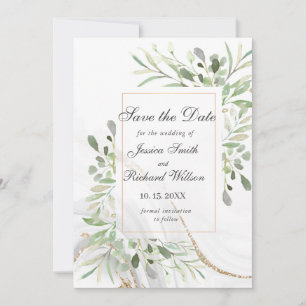 Watercolor Guardar o Convite de Data