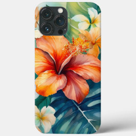 Watercolor Havaiano Garden Tropical Hibiscus
