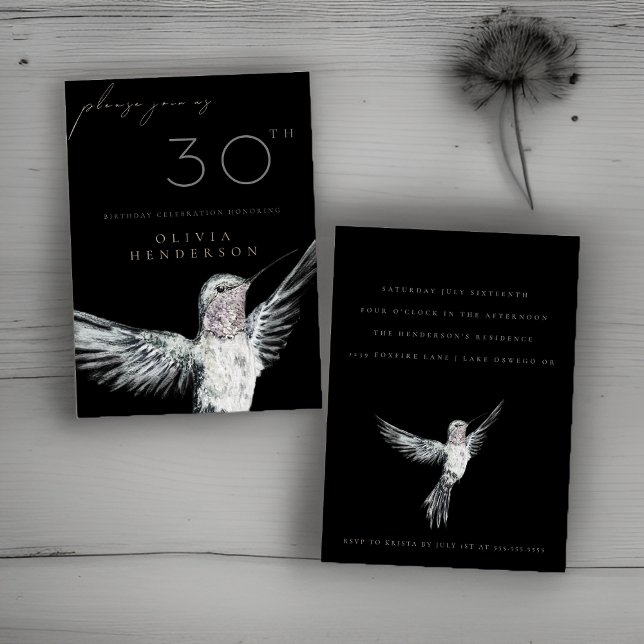 Watercolor Hummingbird ANY Birthday Invance (Criador carregado)