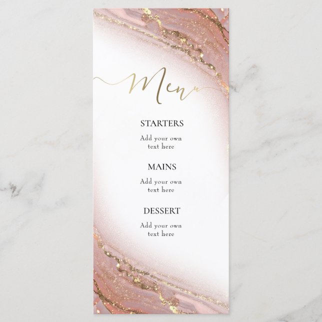 watercolor ink marble Menu (Frente)