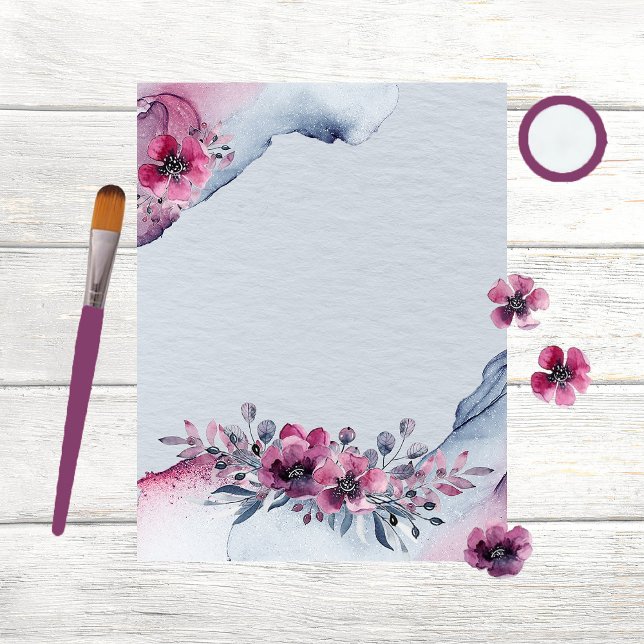 Watercolor Julia Floral Scrapbook Paper (Criador carregado)