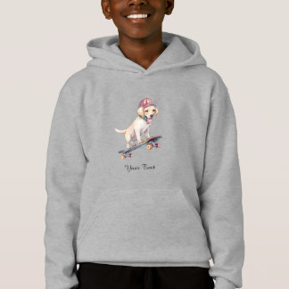 Watercolor Labrador Retriever Kids Pullover Hoodie