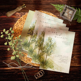 Watercolor Landscape Wedding Sage Green ID786