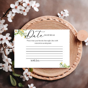 Watercolor Lemon data ideias noturnas Cartão de Av