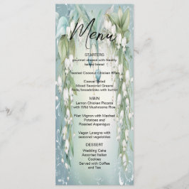 Watercolor Lily do menu Valley Wedding