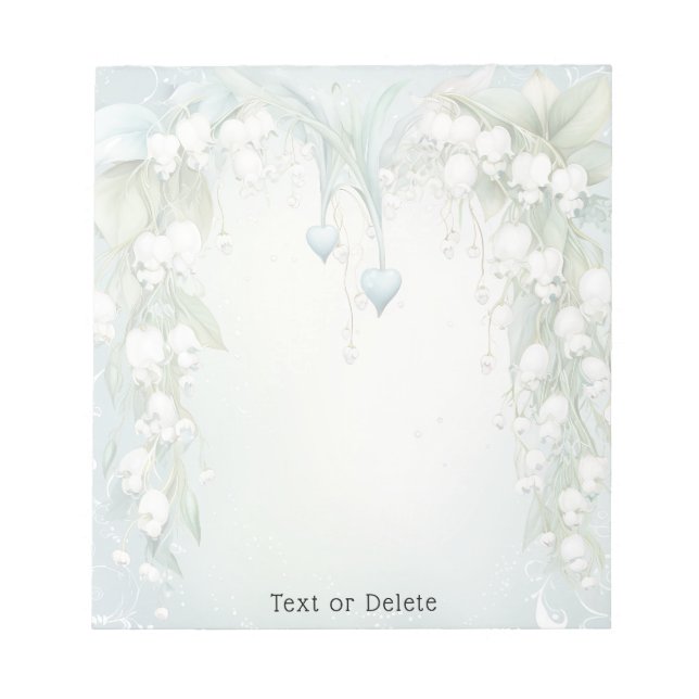 Watercolor Lily do Vale do Bloco de Notas (Frente)