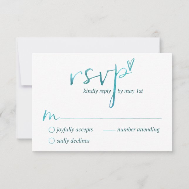 Watercolor Love é Love Gay RSVP Cards (Frente)