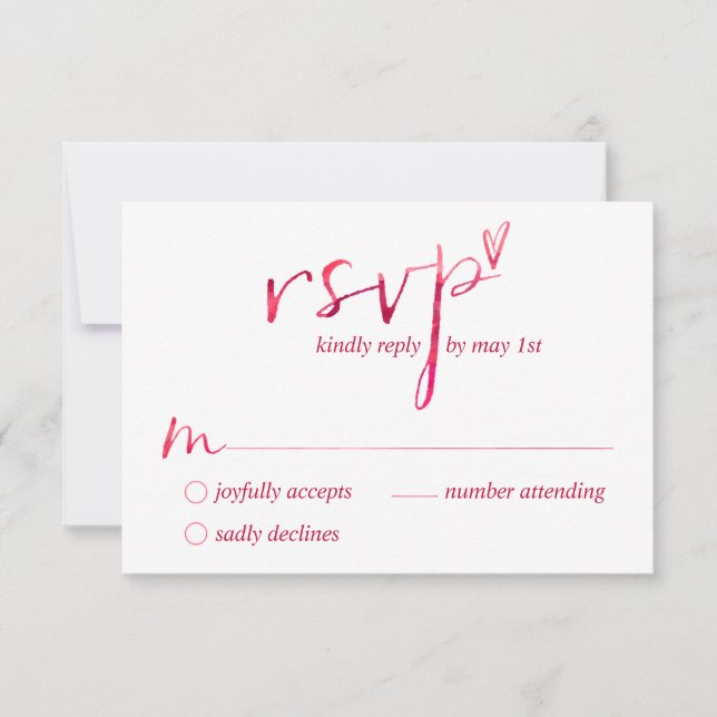 Watercolor Love é Love Gay RSVP Cards (Frente)