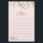 Watercolor Magnolia Advice for Bride Card<br><div class="desc">Aconselhamento para a noiva apresentar creme de aquarela e magnólias douradas sobre a escolha do fundo azul-claro-de-ovo ou robins.</div>