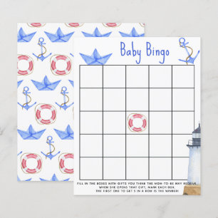 Watercolor Marine - jogo do bingo Chá de fraldas