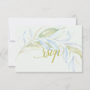 Watercolor Modern Boho Leafy Branches RSVP
