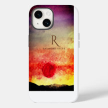 Watercolor Montanhas Sunset Monogramas