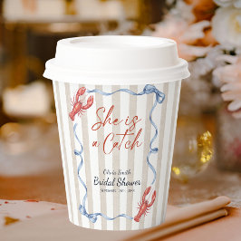Watercolor Nautical She's a Catch Bridal Shower