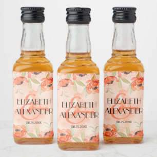 Watercolor Orange Floral Wedding Mini