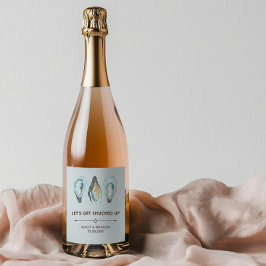 Watercolor Oyster Coastal Seaside Wedding