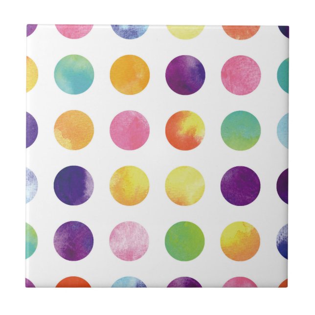 Watercolor polka dots タイル (Frente)