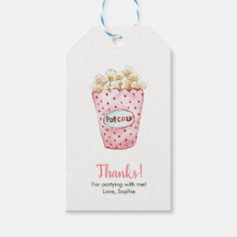 Watercolor Popcorn Obrigado por etiquetas | Marcas
