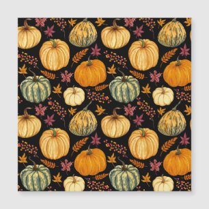 Watercolor Pumpkins: Padrão Sem Costura de outono.