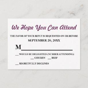 Watercolor Purple Jasmine Weding RSVP